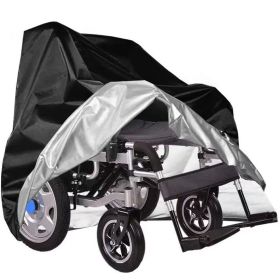 Scooter Protective Cover Waterproof Motorcycle Mobility Wheelchair Shelter Protector with Storage Bag against Sun Water Dust 74.8x28x46.1in