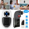 500W Portable Heater Fan Wall Outlet Space Heater Plug-in Heater Adjustable Temperature Auto Shut off w/ Remote Control