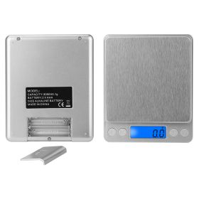 Digital Kitchen Scale 3000gx0.1g Jewelry Coin Gram Pocket Scale Stainless Steel LCD Display Food Gram Scale w/ Dual Trays PCS Counting Tare Function
