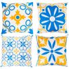 4 Packs Throw Pillow Covers Set Square Decorative Cushion Case 18x18in for Patio Furniture Couch Garden