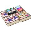 6Pcs Foldable Underwear Sock Bra Organizer Drawer Divider Container Bin Storage Box for Tie Handkerchief Belt