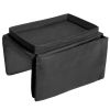 6 Pocket ArmRest Organizer Couch Sofa Bag Remote Control Phone Storage Holder Snacks Tray