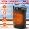 1500W Portable Electric Fan Heater PTC Ceramic Heating Cool Fan Overheating Tip Over Protection 3S Heating Space For 322 Sq FT Home Office Use