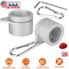2Pcs Aluminum Alloy Flag Pole Rings 360° Rotating Freely Flag Mounting Clips Spinning Flag Pole Kit Fit 0.75-1In Diameter Flag Pole