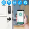 Wireless Door Lock Keyless Smart Door Lock IP67 Waterproof App Controlled Fingerprint Lock for Entry Front Door Home Apartment Hotel