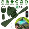 Portable Camping Ceiling LED Fan 5200mAh USB Battery Powered Hanging Tent Lantern Fan Power Bank with 3 Fan Speed 3 Light Brightness Smart Timer Displ