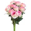 10 Pcs Artificial Rose Simulation Fake Flowers(Pink)