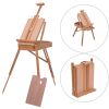 Foldable Wooden Tripod Art Easel w/Sketch Storage Drawer Case Shoulder Strap Adjustable
