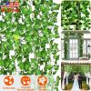 Artificial Ivy Leaves 78.7FT 12 Strands Silk Fake Vine Ivy Plants Leaf Garland Foliage Plants For Wedding Party Garden Home Wall Decor