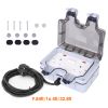 Double Outdoor Socket IP66 Waterproof 13A 2 Gang UK Plug Twin Switched Double Socket Electrical Wall Outlet Socket Box w/ 9.84ft Extension Cable