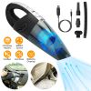 Car Handheld Vacuum Cleaner Cordless Rechargeable Hand Vacuum Portable Strong Suction Vacuum w/ Hose Nuzzle Brush For Dust Pet Hair