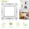 2 Packs Decorative Switch Cover European Romantic Wall Plate Protector w/Adhesive Sticker UK Style for Living Room Bathroom Kitchen