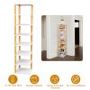 8 Tier Entryway Wooden Shoe Rack Vertical Shoe Shelf Stand Storage Organizer Small Space Saving Corner Shoe Tower Entryway Hallway Closet