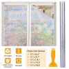 17.7x196.8in Window Film Rainbow Window Cling 3D Decorative Window Decal Window Sticker Non-adhesive