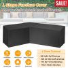 118x118x33.9inches Outdoor L Shape Sofa Covers Water Resistant Dustproof Furniture Covers Sectional Sofa Protectors Table Chair Cover Garden Patio