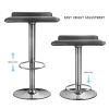 iMounTEK 2Pcs Bar Stool 360° Swivel PU Leather Chair Air Lift Height Adjustable Pub Home Black