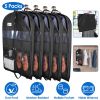 5 Packs Garment Bags Breathable Suit Bag Washable Clothes Cover Protector with Handles for Suits Coat Shirts T-shirts Jackets Dress for Adults Childre