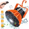 2 In 1 Portable Camping Fan Electric Lantern Fan Tent Fan w/Hanging Hook Remote Control USB Rechargeable Fan