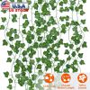 Artificial Ivy Leaves 78.7FT 12 Strands Silk Fake Vine Ivy Plants Leaf Garland Foliage Plants For Wedding Party Garden Home Wall Decor