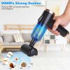 3 In 1 Cordless Handheld Vacuum Cleaner with Searchlight 120W 9000PA Portable Foldable Rechargeable Vacuum Car Home Duster with Brush Nozzle Long Nozz