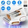 Mattress Vacuum Cleaner 16Kpa Bed Vacuum Cleaner Handheld Vacuums with Ultrasonic & UVC Light 18000 RPM Brushroll Rotation Dual Dust Bins Washable Fil
