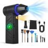 Compressed Air Duster with LED Light Up to 150000RPM Speed for PC Keyboard Cleaning High Speed Rechargeable Cordless Air Blower with 4 Speeds for Home