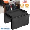 6 Pocket ArmRest Organizer Couch Sofa Bag Remote Control Phone Storage Holder Snacks Tray