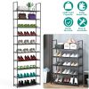 10 Tiers Shoe Rack Space-Saving 25-30Pairs Tall Shoe Shelf 23.03x10.82x72.83Inches Non-Woven Fabric Vertical Shoe Organizer For Hallway Entryway Close