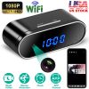 HD 1080P WiFi Alarm Clock Camera Wireless Security Camera Monitor Video Recorder with Loop Recording