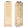 11 Cells Hanging Closet Shelves Cabinet Storage Organizer Shelf For Clothes Towels Socks Pajamas Foldable Rod Hanging Cube Shelves Bathroom Wardrobe