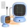 600W Electric Oscillating Space Heater Portable Mini Desktop Heater with 100° Oscillating Angle Heating Tip-Over Overheating Protection for Indoor Use