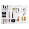 240Pcs Pegboard Hooks Assortment Garage Pegboard Accessories Organizer Kit 1/8 and 1/4 inch Peg Board Hooks for Organizing Various Tools