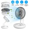 All in 1 Folding Desk Fan USB Desk Fan Small Stretchable Fan with 4 Wind Speeds Hanging Desktop Wall Mounted for Bedroom Dormitory Office Travel Campi