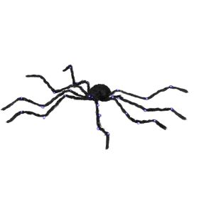 HOMCOM 3.25" Halloween Prop Light-up Oversized Spider, Outdoor Halloween Decoration with Light Up Bendable Legs