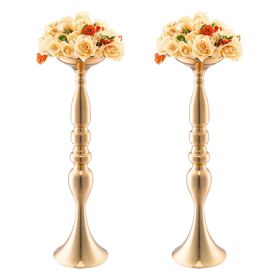 VEVOR 24PCS 50cm/19.7' Wedding Flower Vase Metal Gold Floral Stand for Table