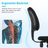 Office Chair Ergonomic Low-Backrest Armless Task Chair with 250LBS Load Bearing Thick Padded Seat Backrest Adjustable Height 360° Swivel Wheels