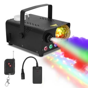 Fog Machine with Disco Ball RGB Lights 600W 6000CFM Smoke Machine with 8 Colorful Lighting Effects Wireless Remote Control for Party Wedding Stage Hal
