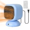 600W Electric Oscillating Space Heater Portable Mini Desktop Heater with 100° Oscillating Angle Heating Tip-Over Overheating Protection for Indoor Use