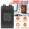 1500W Portable Electric Fan Heater PTC Ceramic Space Oscillation Heating Cool Fan Overheating Tip Over Protection 3S Heating Space For 322 Sq FT Home