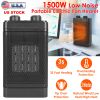 1500W Portable Electric Fan Heater PTC Ceramic Space Oscillation Heating Cool Fan Overheating Tip Over Protection 3S Heating Space For 322 Sq FT Home