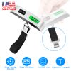 50kg 110lbs Portable Luggage Scale Handheld Hanging Suitcase Digital Scale with Hook LCD Display Screen Temperature Sensor Battery Include Travel Weig