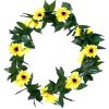 2Pcs 7.2ft Artificial Silk Sunflower Vines Garland Fake Flowers with Green Leaves for Wedding Party Table Decoration