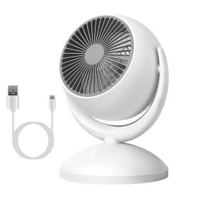 Desk Air Circulator Fan Quiet Electric Table Desktop Fan 4 Speeds Adjustment 360 Degree Tilt Head Fan for Home Office Bedroom