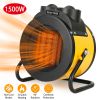 1500W Portable Electric Space Heater Personal Fan w/ Overheat Protection Adjustable Temperature Ceramic Heater for Bedroom Office Desk
