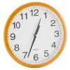 Round Wall Clock Silent Non-Ticking 10-inch Precise Quartz Battery Operated Hanging Clock for Home Office School