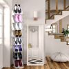 8 Tier Vertical Shoe Rack Narrow Free Standing Storage Organizer for Entryway Space-Saving Stackable Shoe Holder Corner Shoe Tower For Entryway Bedroo