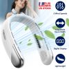 Portable Neck Cooling Fan With Type-C Charging Battery Hands-Free Bladeless Personal Fan 5 Speeds Digital Display Adjustable Neck Width for Man Woman