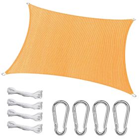 Rectangle Top Canopy 98% UV Block Awning Shelter 185GSM HDPE Patio Cover with Snap Hooks Ropes for Outdoor Garden Backyard (Option: 300_500cm)