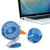 Clip Fan Rechargeable Battery USB Rotation Fan Speed Adjustable Low Noise For Home Office Desk