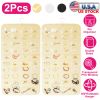2Pcs Hanging Jewelry Organizer Earring Necklace Bracelet Holder Double-sided 80 Pockets Accessory Storage Pocket